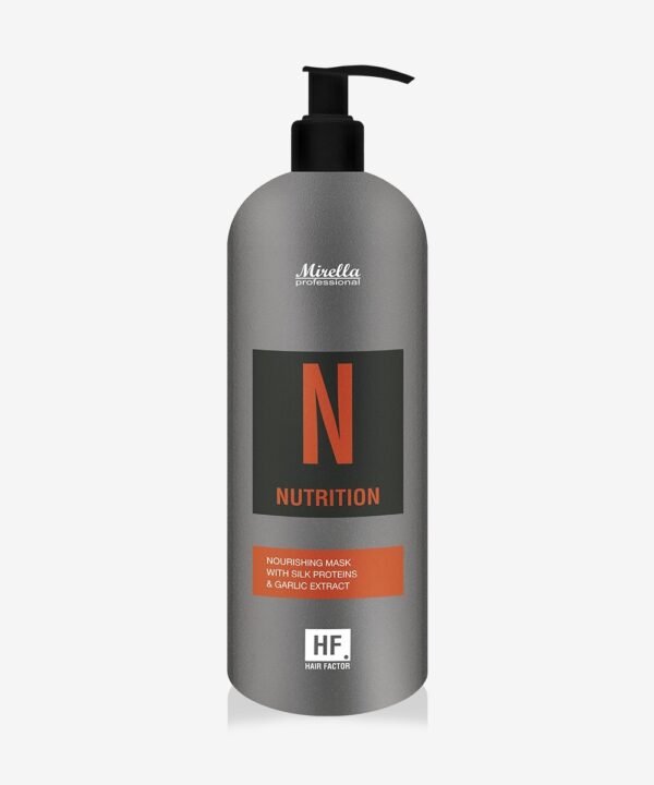 Mirella Hair Factor N Nutrition 1000 мл живильна маска з протеїнами шовку та екстрактом часнику