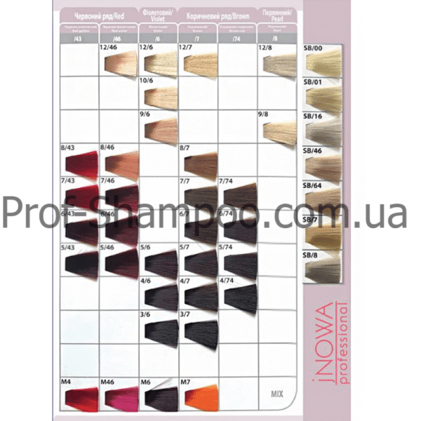 JNOWA Professional Siena Hair Color Cream — стійка крем-фарба для волосся 100 мл
