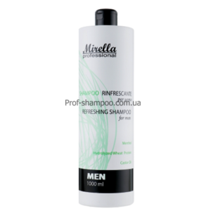 Mirella Professional Shampoo for Men with Menthol & Castor Oil — шампунь для чоловіків з ментолом і касторовою олією 1000 мл