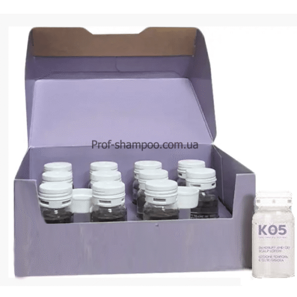 Kaaral K05 Лосьон против перхоти, для жирной кожи головы, (ампулы), 1057, Kaaral K05 Seboequilibrante лосьйон проти лупи та жирної шкіри голови ампули 12x10 мл