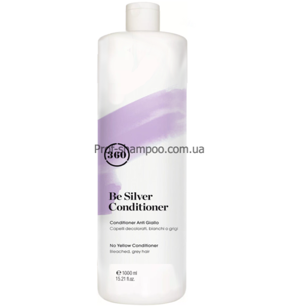 Каарал 360 кондиционер серебристій блонд be silver 1000 мл 360 Be Silver Conditioner 1000 мл — антижовтий кондиціонер для блонду