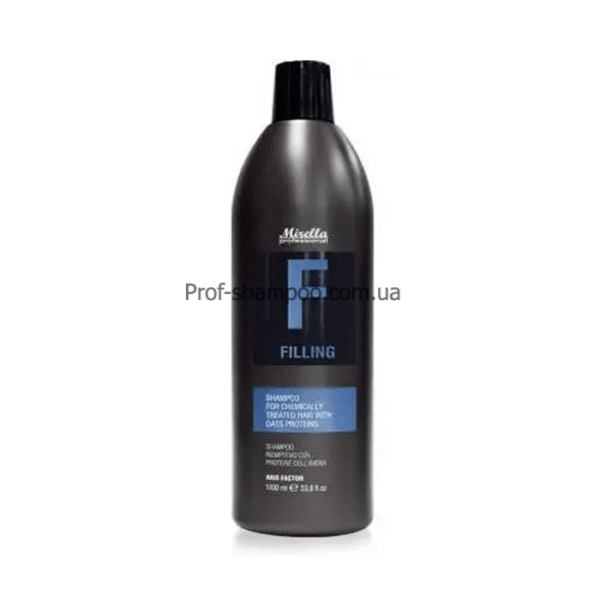 Mirella Professional F Filling шампунь Mirella Filling Shampoo 1000 мл — з протеїнами вівса