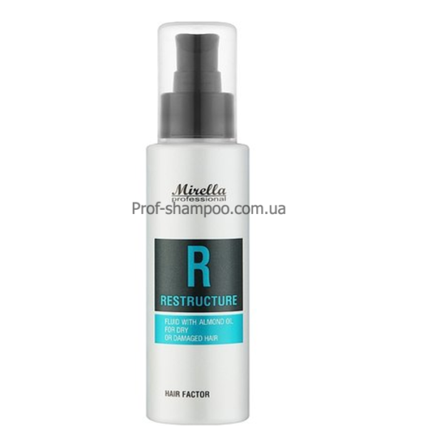 Mirella Professional Basic Salon Fluid Crystals - Оновлююча сироватка з мигдальним маслом, 100 мл Mirella Professional флюїд з мигдальною олією для відновлення волосся
