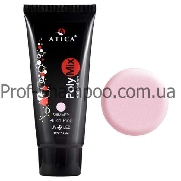 Полігель (акригель) Polymix Blush Pink з шиммером 30 г