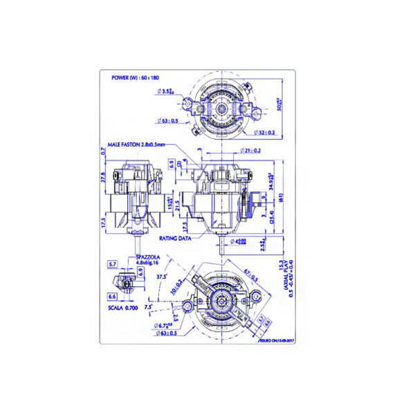 motor-stc082-hair-dryer-dimensions Розміри двигуна STC082 для професійного фена