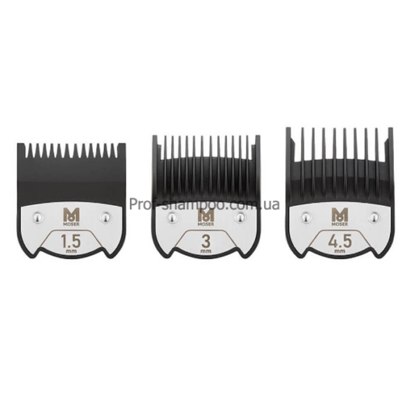 Комплект магнитных насадок Moser Magnetic Premium 3шт 1801-7010 Moser Magnetic Premium 1801-7010 — комплект магнітних насадок 3 шт