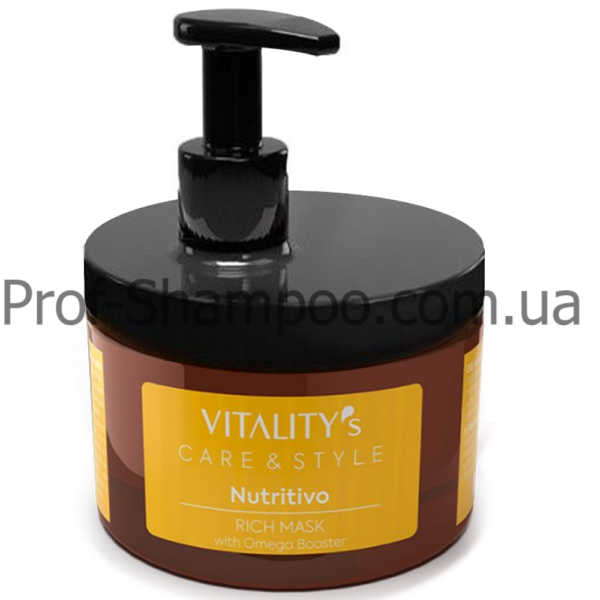 VITALITY'S Care & Style Nutritivo Rich Mask - Маска для сухого та дуже чутливого волосся Vitality’s C&S Rich Mask Маска для сухого та чутливого волосся — живлення 450 мл