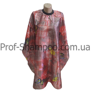 Пеньюар Бабочка красный Червоний перукарський пеньюар Метелики 110×135 см