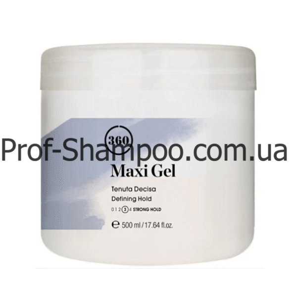 Kaaral 360 Maxi Gel - Гель для укладки волосся сильної фіксації 360 Maxi Gel 500 мл — гель сильної фіксації для волосся